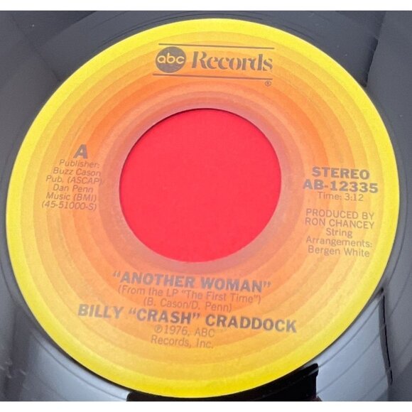 Billy Crash Craddock Another Woman / The Words Still Rhyme 45 Vinyl 70s Country - Picture 1 of 6